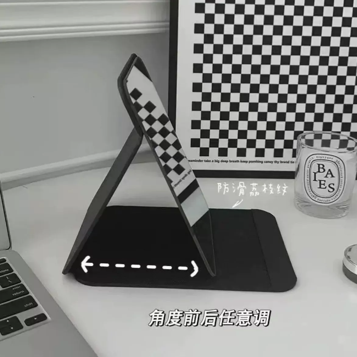 Men's folding handheld table mirror for students