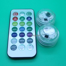 不插电鱼缸灯 3 LED 遥控七彩变色  潜水族底灯