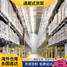 定制加工通廊式货架 冷库贯通式货架移动式窄港道入式置物架