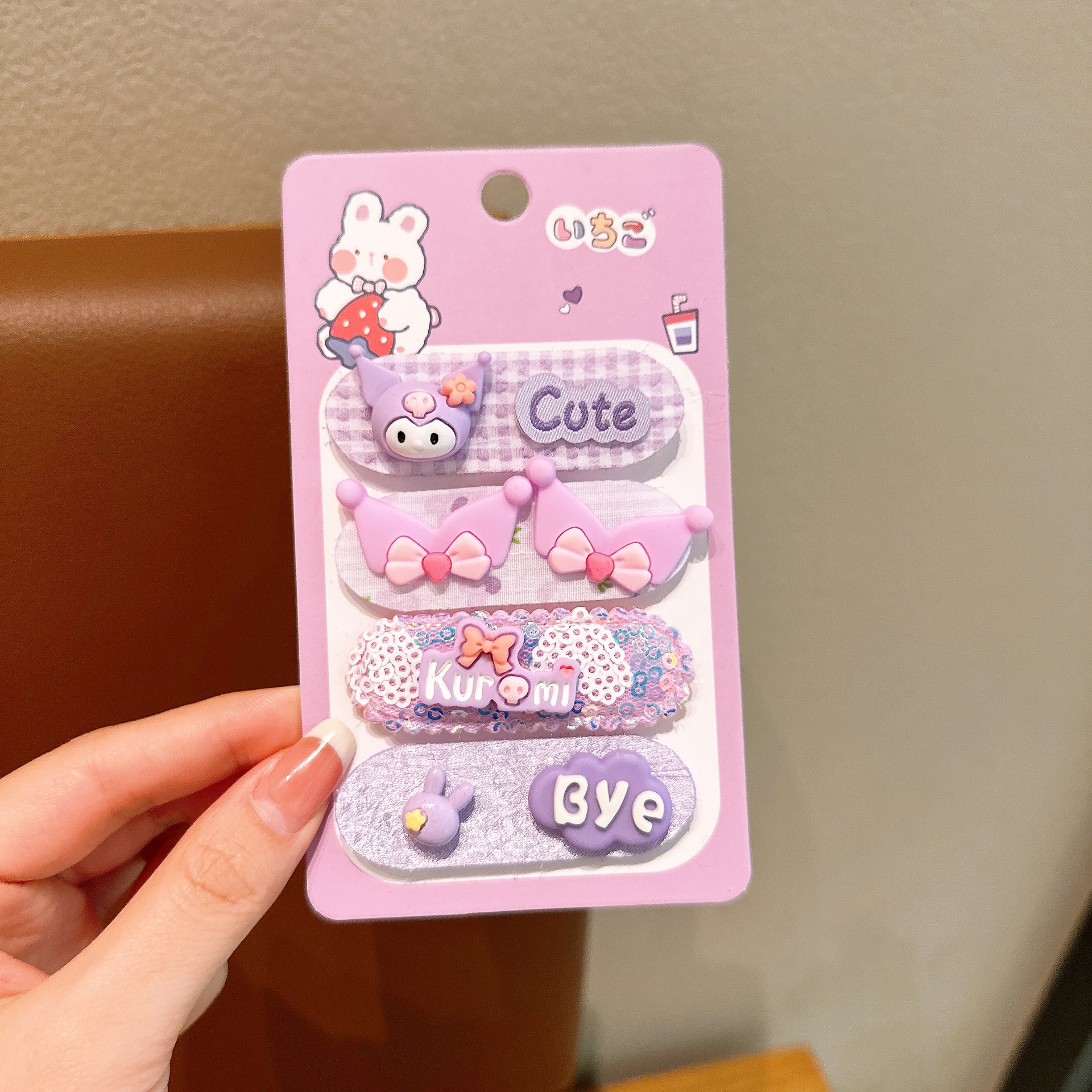 Niños nuevos velcro lindos dibujos animados Sanliou publica Koolomi chica detrás de la cabeza para terminar el pelo