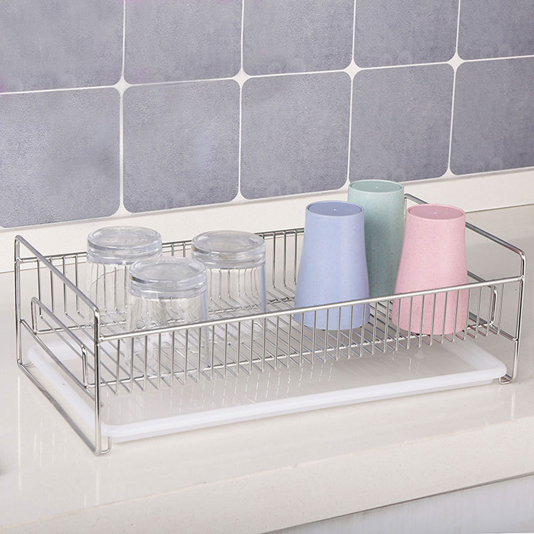 Milk Bottle Tea Cup Holder Stainless Steel Kitchen Water Cup Drying Tea Set Coffee Cup Storage Tray Drain Rack