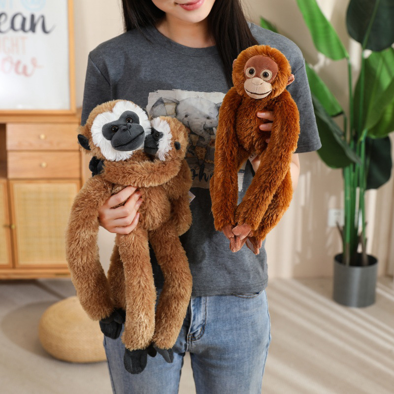 Cross-Border Artificial Sloth Plush Toy Cute Monkey Long-Armed Orangutan Parent-Child Animal Doll Doll Gift