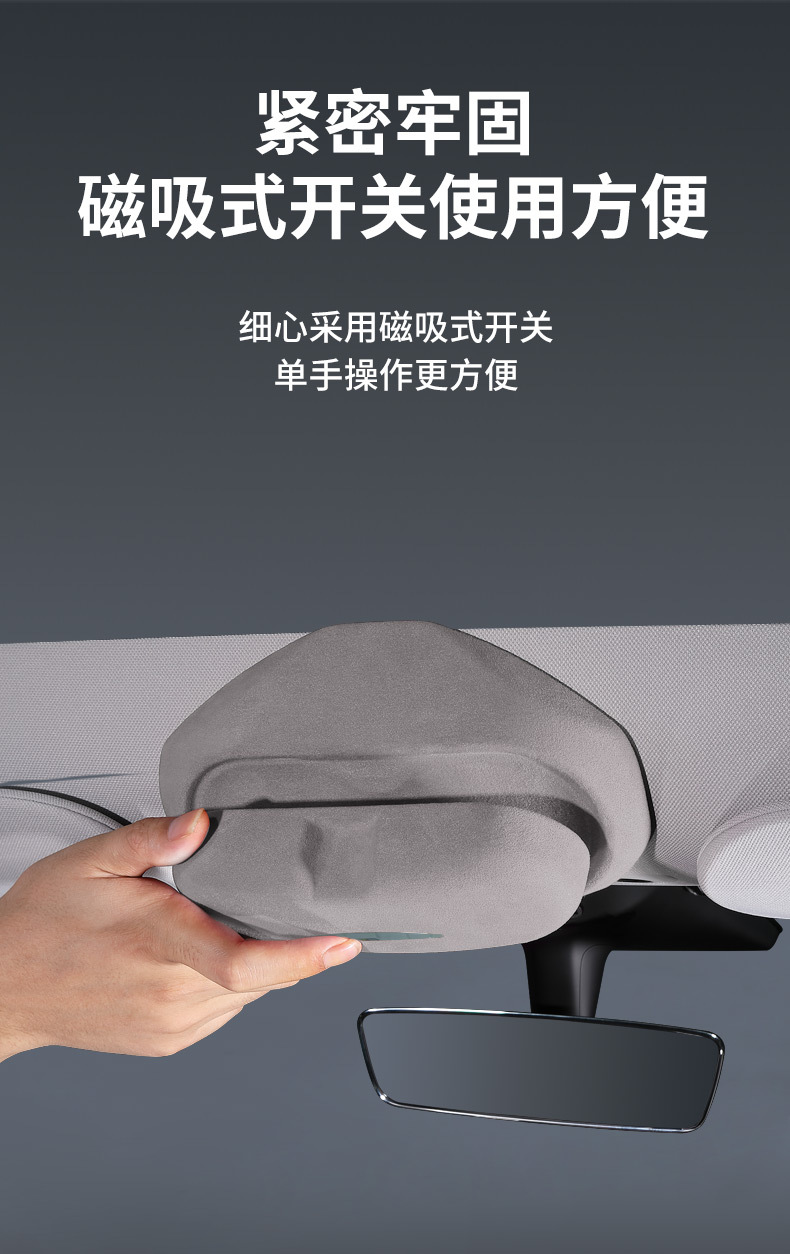 For 23 Tesla Rejuvenation New Model 3 Y Car Glasses Case Eamodou Y Fur Glasses Storage Box