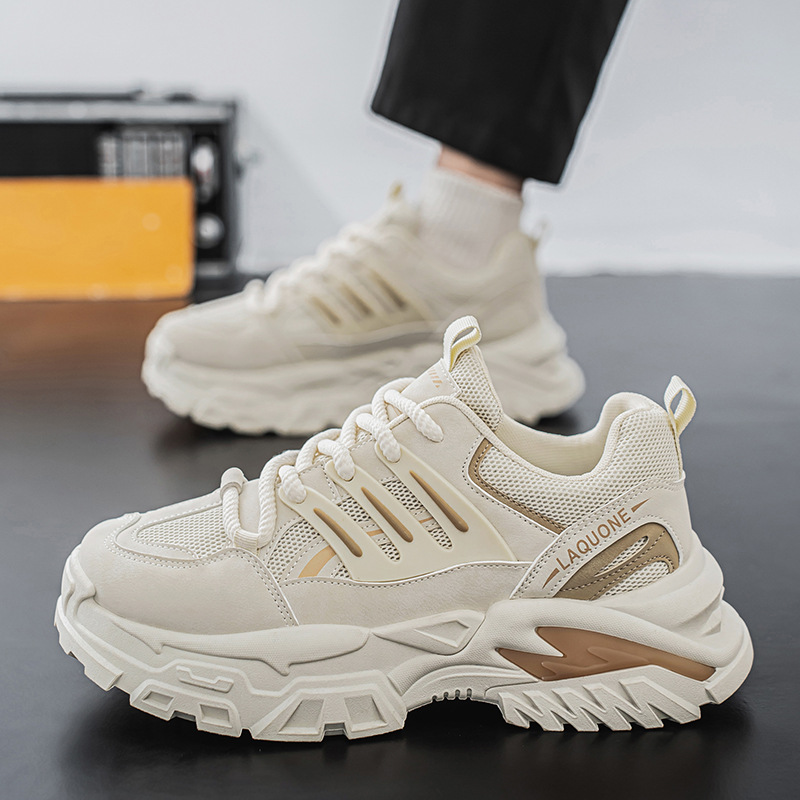 Zapatos de verano para hombre, zapatos deportivos de malla transpirables para papá, zapatos casuales para adolescentes, tendencia de los hombres, zapatos de plataforma de todo fósforo, hombres