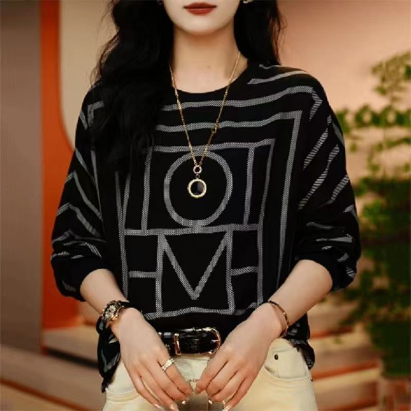 Cross-Border Thin Short-Sleeve T-Shirt for Women, New Summer Style with Striped Polo Collar Design, Fashionable Loose-Fitting Trendy Base Shirt Cross-Border Thin Short-Sleeve T-Shirt for Women, New Summer Style with Striped Polo Collar Design, Fashionable Loose-Fitting Trendy Base Shirt