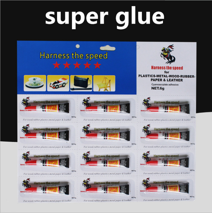 SUPER GLUE强力胶水 铝管板胶 502胶水 跑江湖地摊油性胶厂家