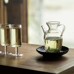 仿宋玻璃泡茶壺綠茶壺小號執壺內置濾網茶水分離茶具 猴魁杯茶具