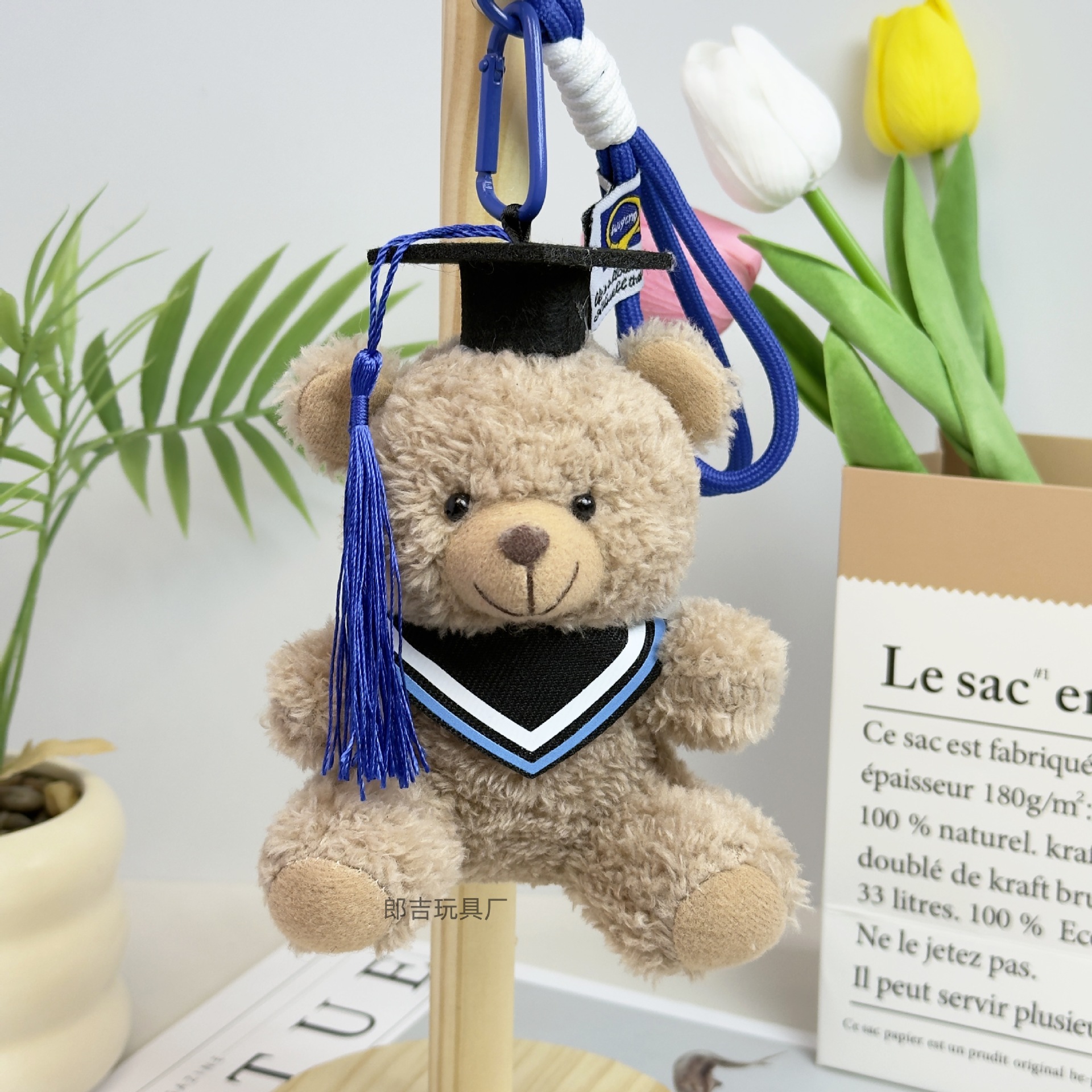 Temporada de graduación oso Teddy Teddy Teddy Teddy sombrero doctor uniformes de regalos impresa logotipo escolar