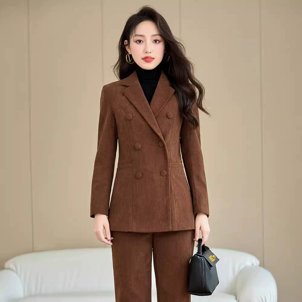 Темперамент корейская мода повседневная ретро костюм 2024 новый маленький костюм женские брюки женский английский стиль рабочая одежда