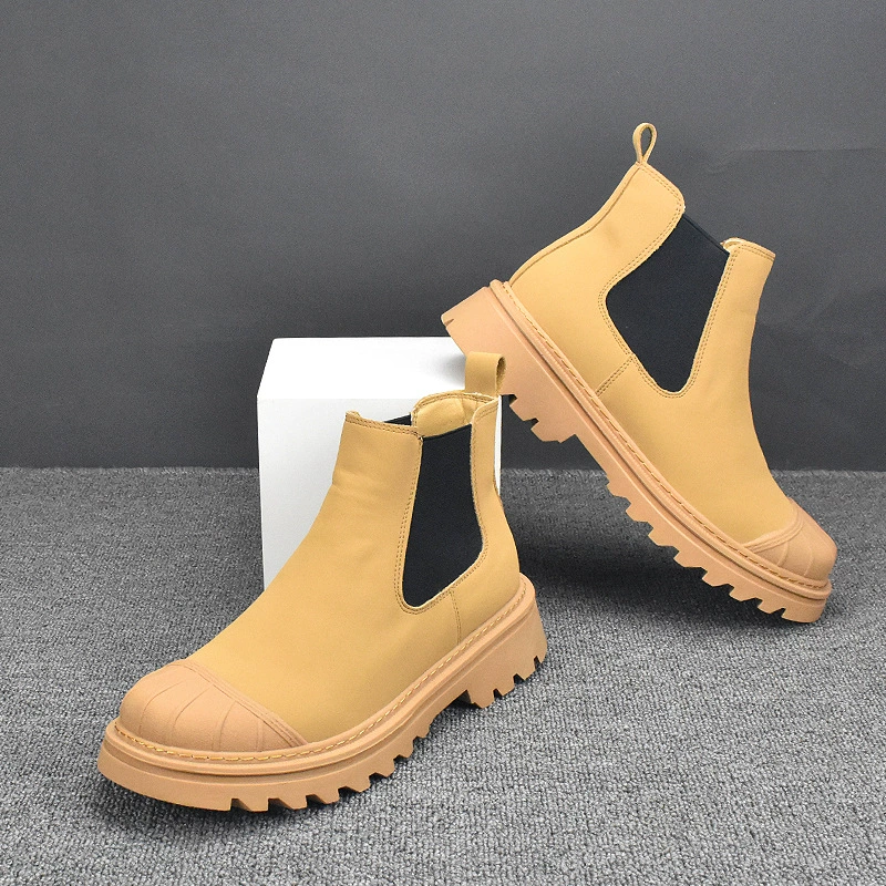 Осенне-зимние новые дышащие ботильоны в британском Корейском стиле, модная универсальная обувь Martins, мужские ботинки, ботинки челси