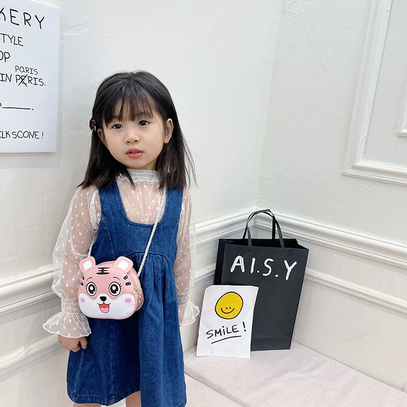 Cartoon polyurethane children's bag, one-shoulder bag, shoulder bag for leisure, small bag, wallet, 2022 collection, Korean style