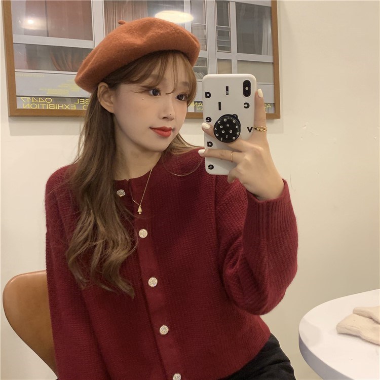 Japanese retro sweater 2022 Autumn new style soft and fluffy knitted sweater, loose short cardigan jacket for women pic 7