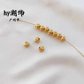 保色配件保色哑金雪花隔珠梅花蜻蜓眼散珠手串手工DIY饰品配件