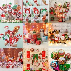 クリスマスの手棒の頭飾り手首風船クリスマス帽の旗を引っ張る