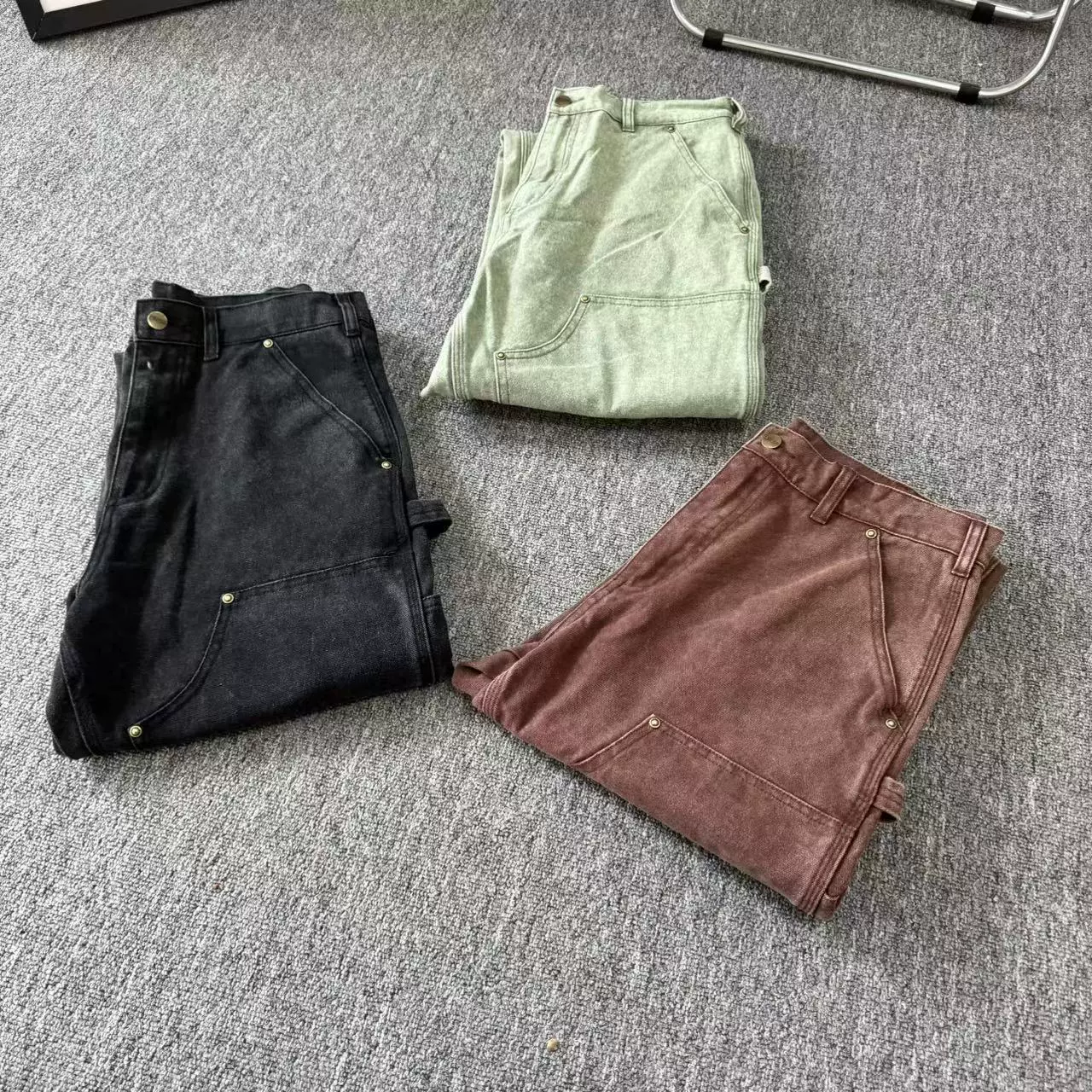 Kaha carte B136 стирание старые лесозаготовительные брюки cleanfit мужские ретро-холст хлопчатобумажные комбинезоны B01 прямые брюки