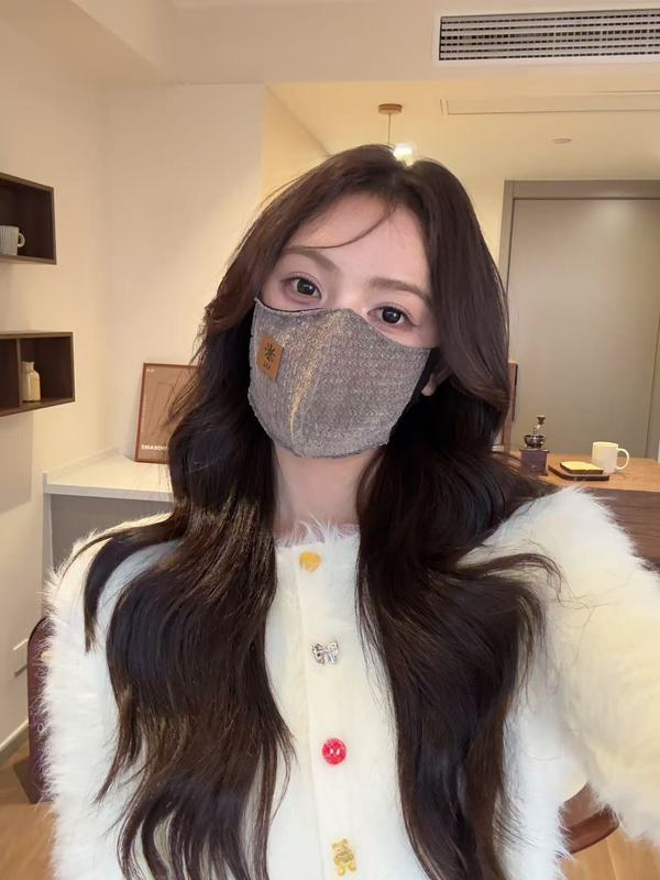 小狮子秋冬季保暖口罩加绒可爱透气女高颜值防风防寒护脸护眼角版|undefined