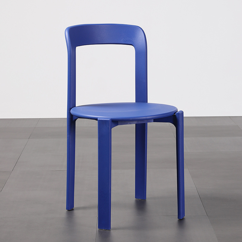 Nordic Plastic Chair Thickened Stackable Chair Restaurant Cafe Indoor and Outdoor Dining Chair Dopamine Backrest Dining Chair