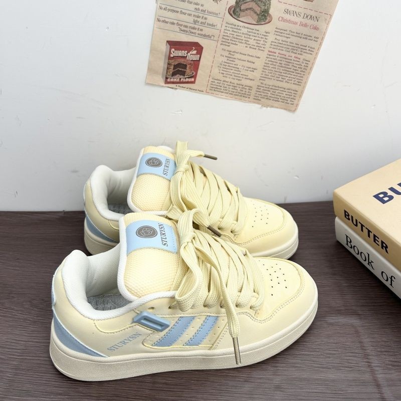 Zapatos de pan ligeros casuales para mujeres dopamina de entrenamiento de skate 2025 nuevo otoño coreano zapatos de nicho para mujeres