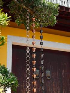 Purple Outdoor Rain Chain Japanese-Style Eaves Drainage Chain Villa Courtyard Rainwater Chain Gutter Water Diversion Chain Decorative Water Chain