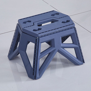 Outdoor Camping Portable Plastic Stool Small Low Stool Shoe-Changing Stool Fishing Folding Stool Portable Folding Stool Square Stool