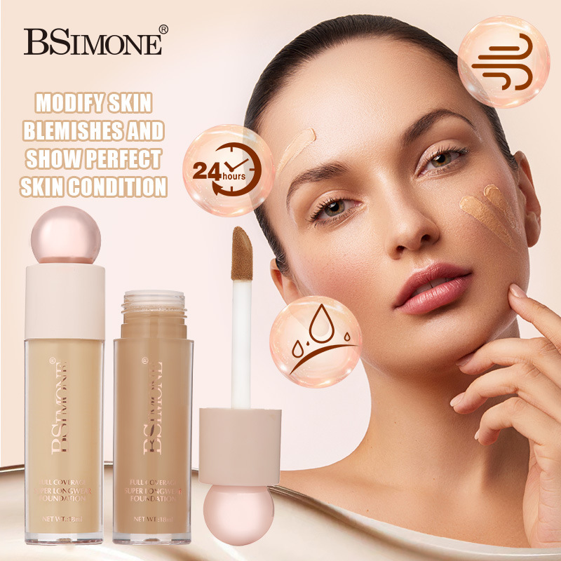 Base líquida especial transfronteriza para corrector de control de aceite antitranspirante, impermeable de larga duración y sin maquillaje, ligera y natural