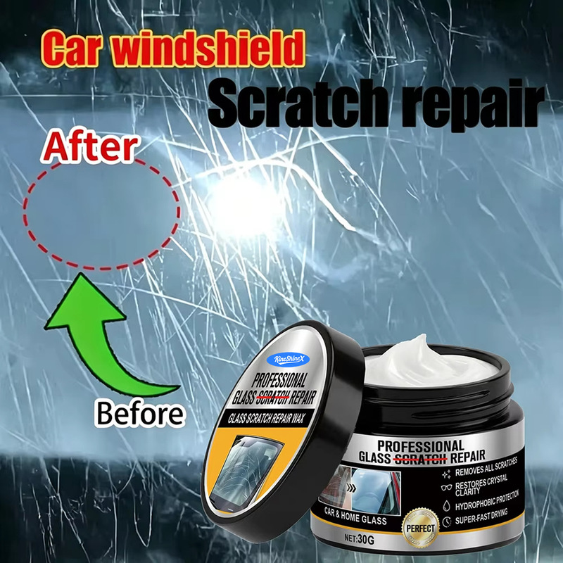 Kineshinex Glass Scratch Repair Paste Can Be Used to Repair and Polish Car Windshields, Glass Doors, Etc Kineshinex Glass Scratch Repair Paste Can Be Used to Repair and Polish Car Windshields, Glass Doors, Etc