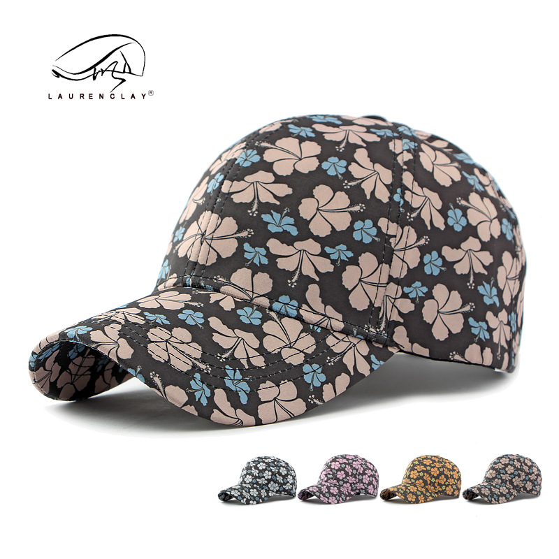 Sombrero de estilo étnico primavera y verano de las mujeres estilo coreano moda flor gorra de béisbol protección solar al aire libre sombrilla Tapa dura marea