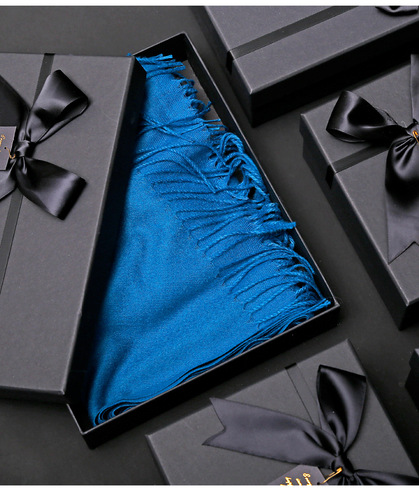 Gift box ins rectangular bow Christmas gift box empty box heaven and earth cover lipstick birthday gift packaging box