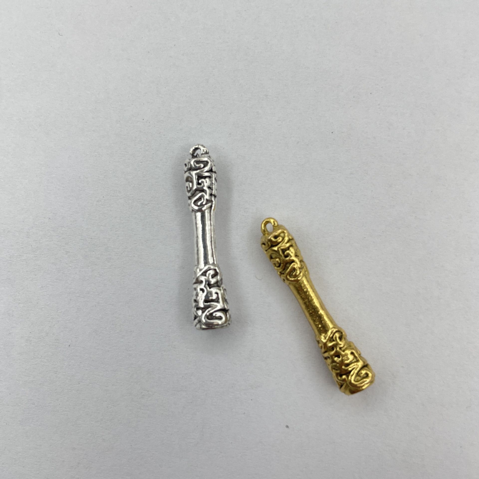 Ciondolo a cerchio dorato Wukong Ruyi del mito nero, lega placcata in argento, dio del mare, ago, accessori per gioielli fai da te_voghion.com