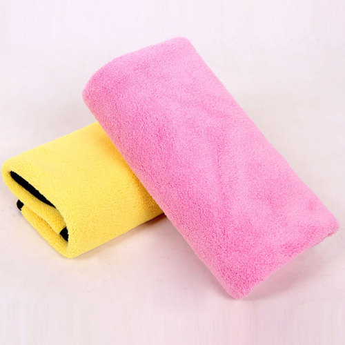 Double-sided coral velvet car wipes, thickened, water-absorbent, traceless car cleaning rags, multifunctional car wash towels logo