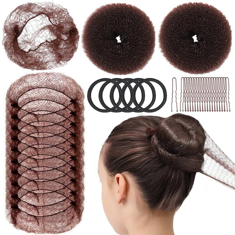 ヘア用品のヘアアイロンセットの髪の針の団子の頭のつぼみの髪の形の理髪道具|undefined