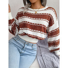 G 77744 Color block knit sweater ײɫᘿ�ë�¿羳���uͨ