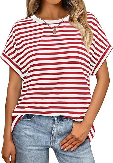 Damen T-shirt Mit Rundhalsausschnitt Für Den Sommer Locker_voghion.com