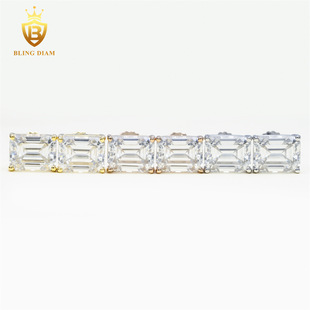 Ins2022 New 925 Silver Inlaid Moissanite Square Earrings European and American Classic Earrings Ready for Delivery Jewelry