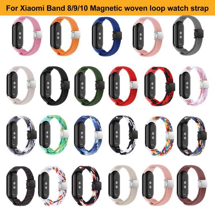 Para pulsera Xiaomi 10 / 9 / 8 correa de retorno de trenzado universal hebilla de succión correa de aire ajustable sin polos