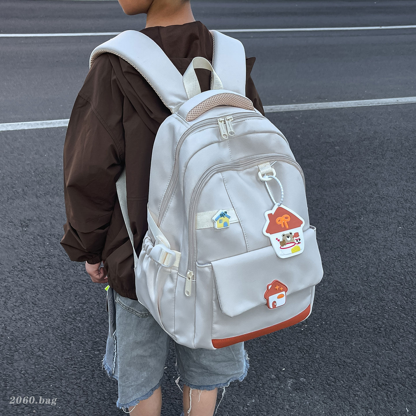 Mochila encantadora mochila japonesa nueva 2026 mochila escolar de gran capacidad estudiante adolescente tarjeta de aprendizaje de viaje a la ventilación