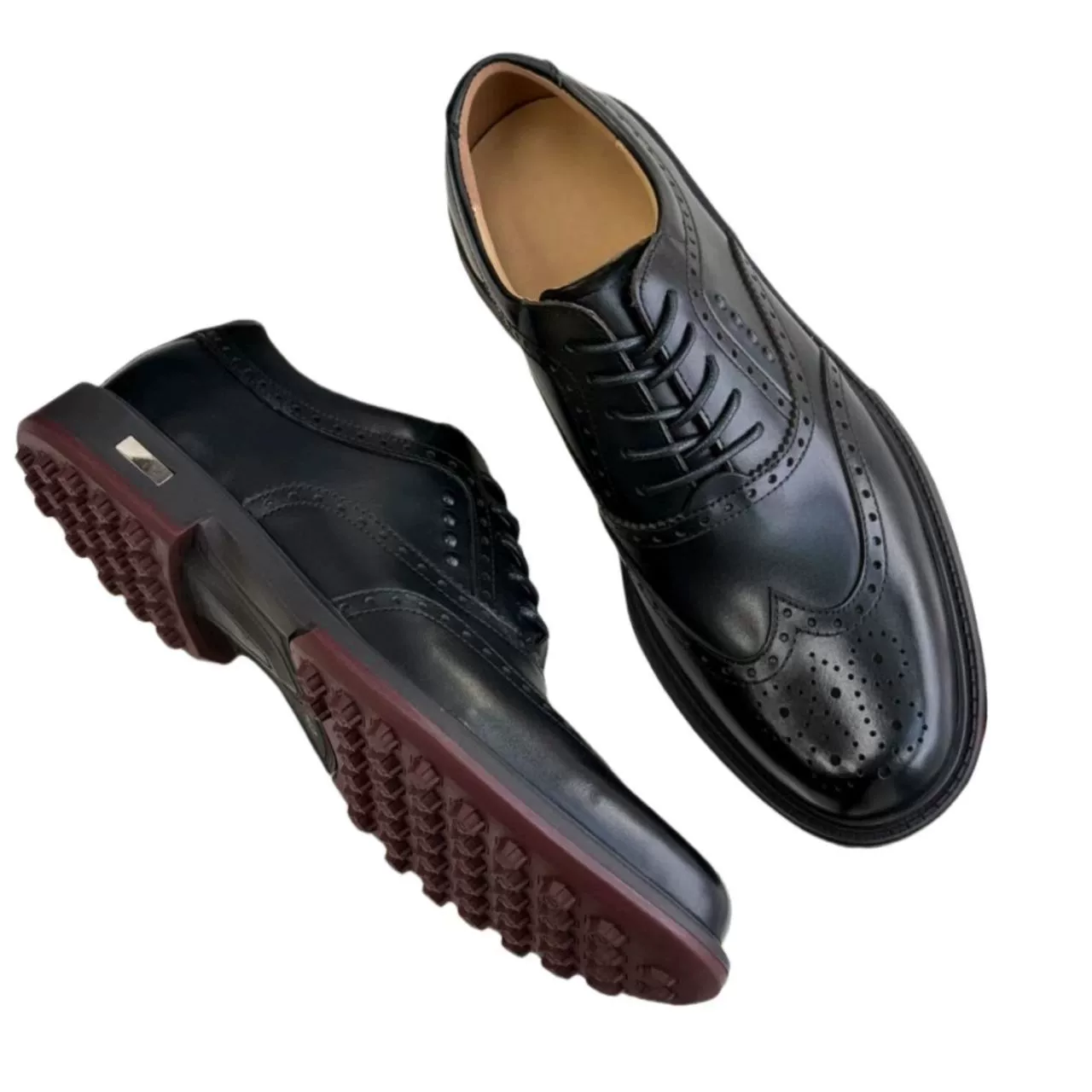 Высококачественная брок резная обувь Оксфорд мужские кожаные кожаные деловые шнуровки
