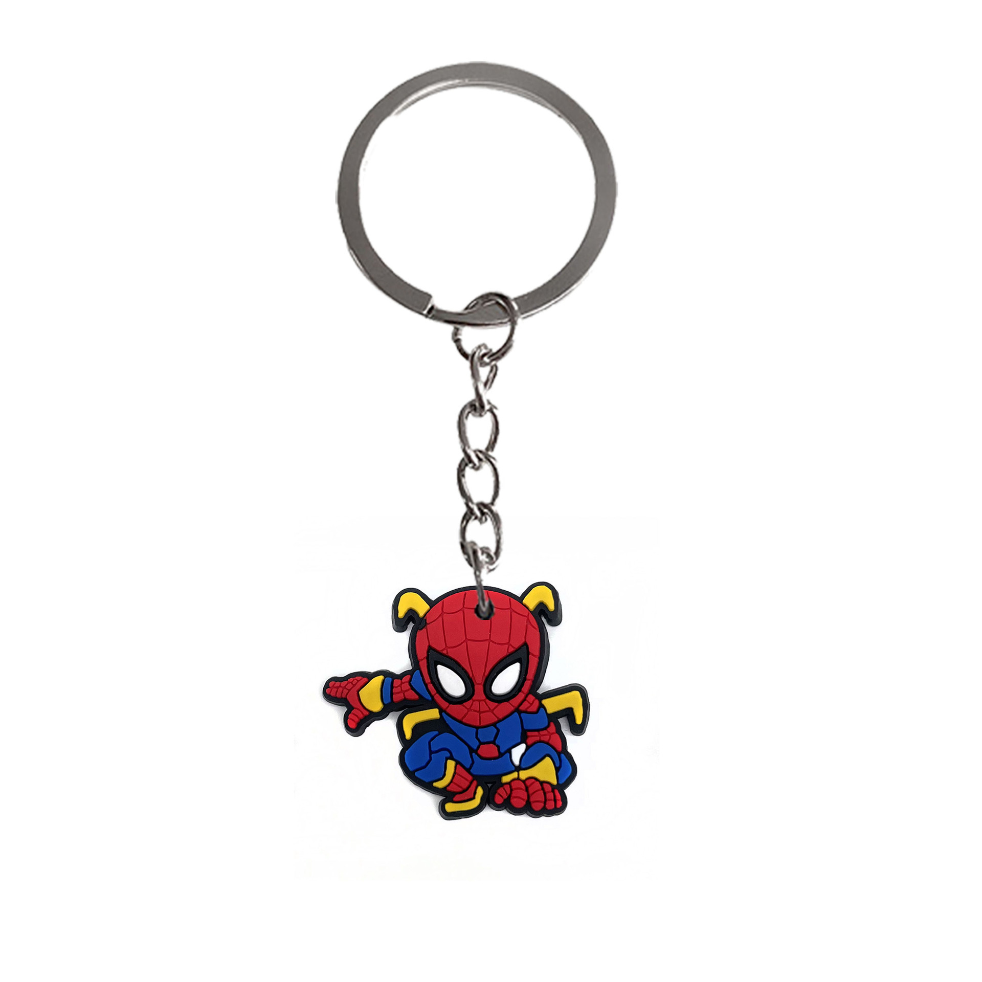Spider-Man llavero adornos PVC de goma suave llavero accesorios DIY llavero pequeño regalo llavero colgante