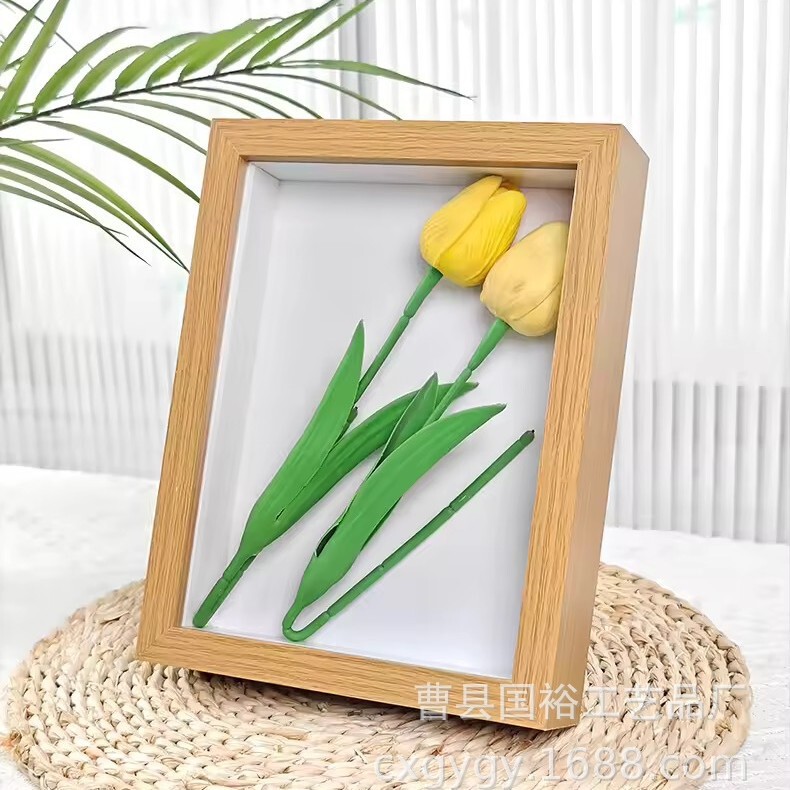 Wooden Dried Flower Photo Frame Home Portable Storage and Arrangement Table Creative Dried Flower Storage Gift Photo Frame