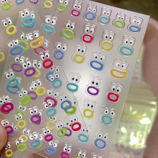 Mouth Monster 5D Stereo Nail Art Stickers Cheap Mobile Phone Stickers Childlike Cartoon Ins Style Funny Big Mouth Factory Batch