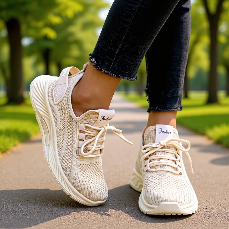 Mesh Shoes for Women 2026 Spring New Casual Sports Shoes Breathable Lightweight Height-Increasing Women's Shoes Cross-Border Dropshipping