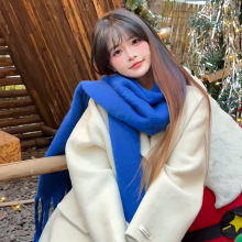 【网红爆款】欣欣子同款围巾女冬季高级感情侣披肩加厚围脖披肩