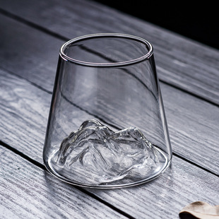 Home Fuji Mountain View Cup Glass Water Cup Whisky Cup Heat-resistant Handmade Xizang Mountain Cup Japanese Beer Cup