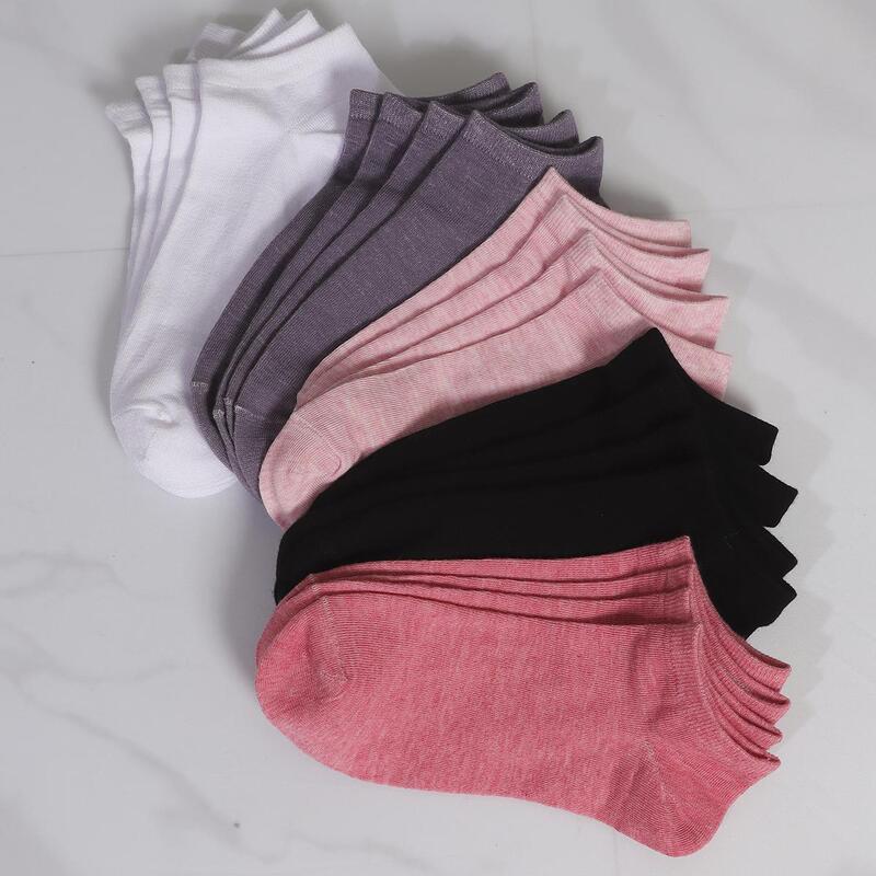 New cross-border women's double summer solid color ankle socks, breathable, non-slip, fashionable women's socks New cross-border women's double summer solid color ankle socks, breathable, non-slip, fashionable women's socks