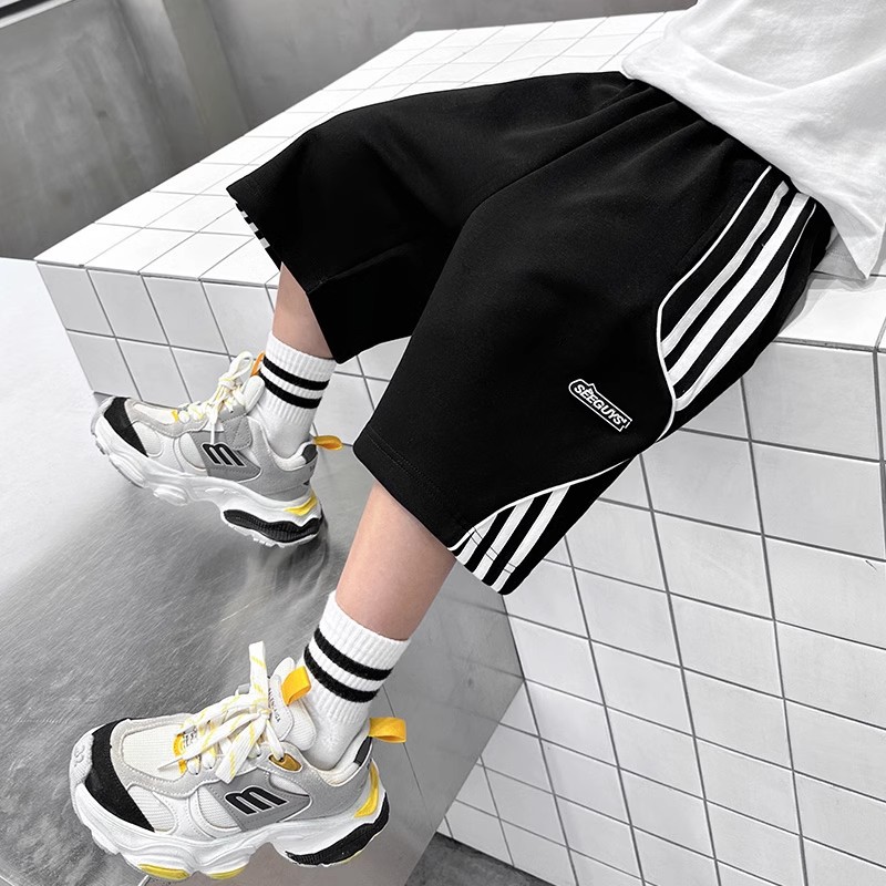 Boys' Summer Sports Shorts 2025 New Style Children's Summer Mid-Length Pants for Medium and Large Children's Boys' Summer Five-Point Pants