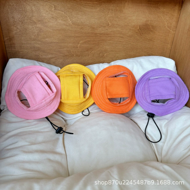 Летний допамин немецкая кошка голая кошка домашнее животное шляпа солнцезащитный козырь солнцезащитный крем кемпинг собака джинсовая ватная рыбацкая шляпа