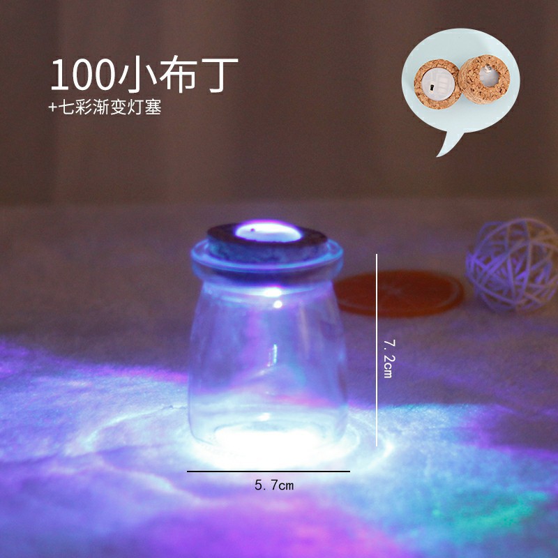 EXPRESIÓN DEL SEGUNTO DIY Botella de mar transparente tapón de madera botella de vidrio flotante botella de arco iris botella de deseo botella de estrella material