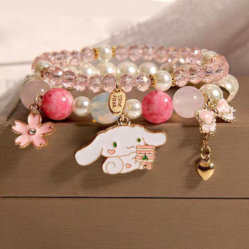 Factory Direct Sanrio meilti ice cream Big Ear dog beaded bracelet cute sweet jk soft girl girlfriends love