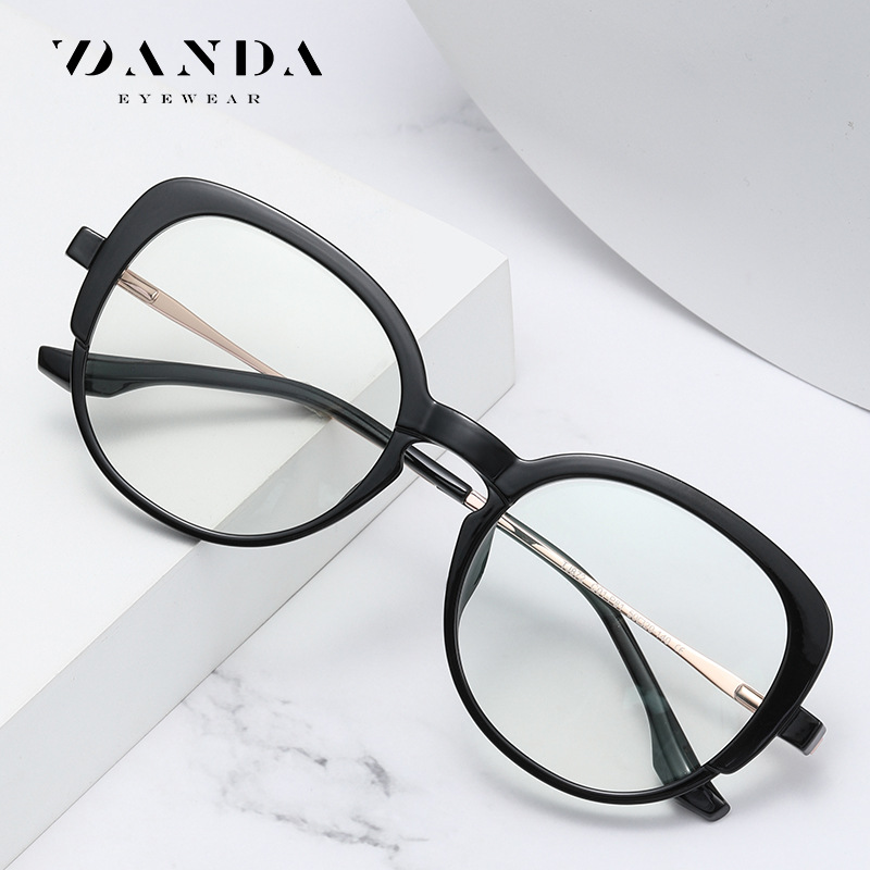 El Comercio exterior nuevo Marco de las gafas de Europa y América mujer ojo de gato gafas lisas TJ872 luz TR con la pierna de la Primavera anti-azul gafas de luz