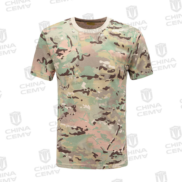 tactics camouflage cotton summer sports travel T-shirt for training